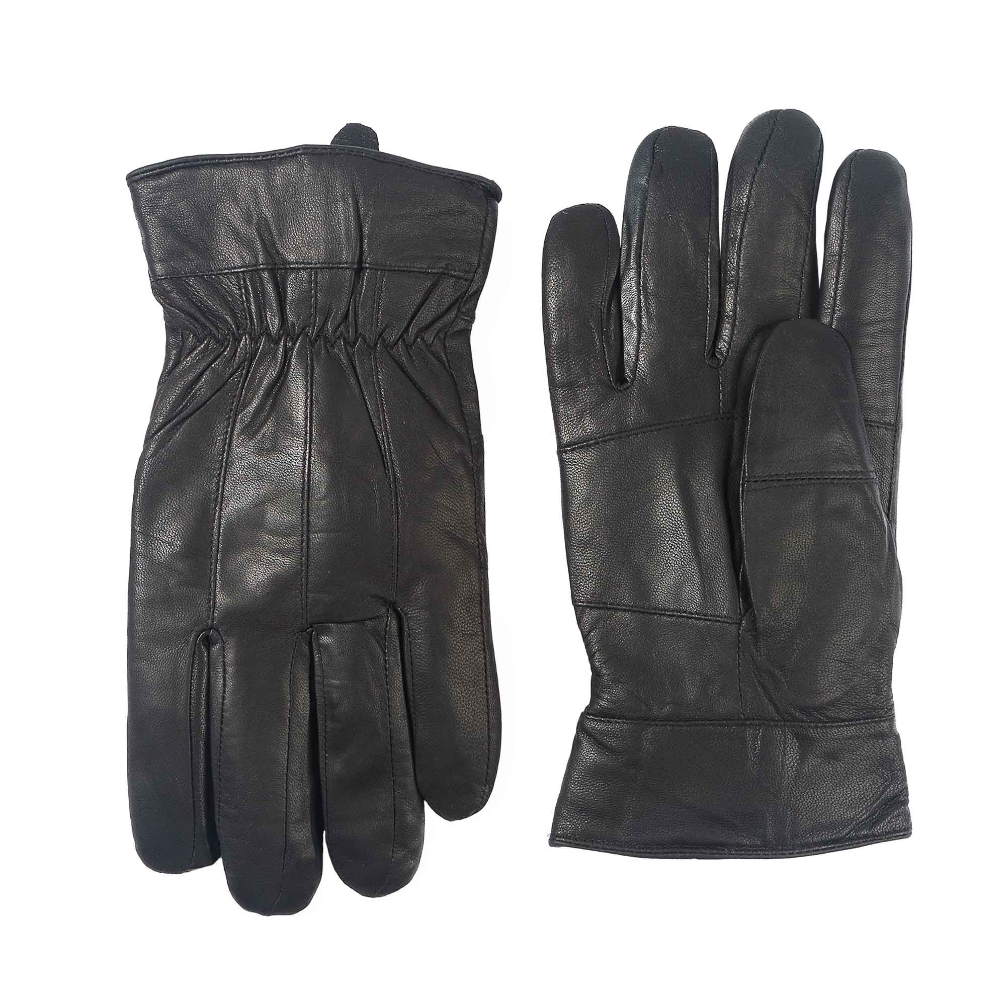 Gants cuir noir