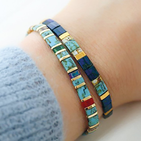 Lot de 2 bracelets pierres fines