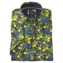 Chemisette droite imprimée citron col boutonné