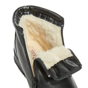 Boots Cuir Doublées Laine