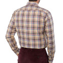 Chemise droite coton carreaux clan col boutonné
