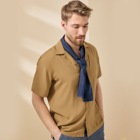 Chemisette droite viscose light col bowling