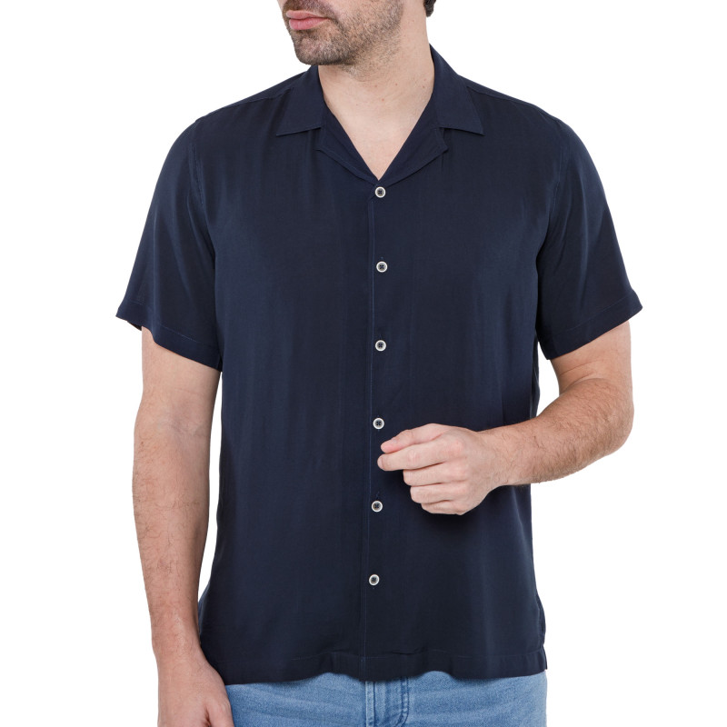 Chemisette droite viscose light col bowling