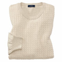 Pull torsadé coton lin