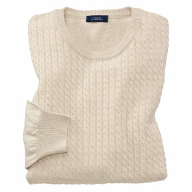 Pull torsadé coton lin