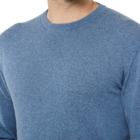 Pull coton lin col ras de cou