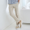 Pantalon détente chevron lin