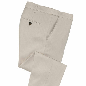 Pantalon détente chevron lin