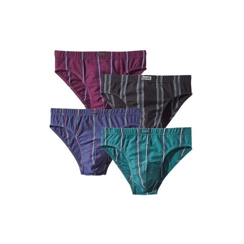 Slips coton rayés - les 4