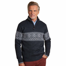 Pull thermique Norway, Tour de poitrine : M (96/100), Couleur : Marine, par l’Homme Moderne.