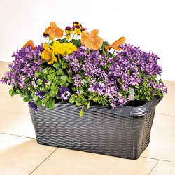 Jardinière  aspect rotin