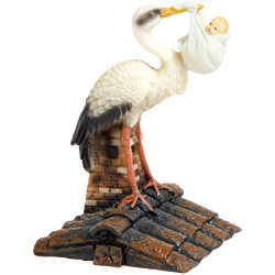 Cigogne et le bébé