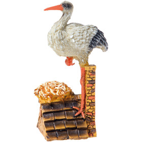 Cigogne sur le toit, par l’Homme Moderne.