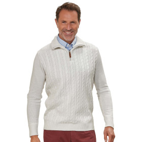 Pulls torsades, Tour de poitrine : M (96/100), Couleur : Écru, par l’Homme Moderne.