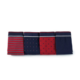 Sous-vêtements Quatuor boxers - les 4, Taille : M (42/44), Couleur : Bordeaux/Marine, par l’Homme Moderne.