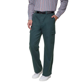 Pantalon battle  ceinture confort, Taille : 42, Couleur : Bleu canard, par l’Homme Moderne.