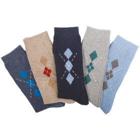 Chaussettes cachemire & soie - les 5, Pointure : 39/42, Couleur : Multicolore, par l’Homme Moderne.