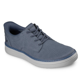 Tennis toile Skechers, Pointure : 40, Couleur : Bleu gris, par l’Homme Moderne.