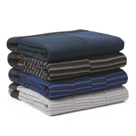 Sous-vêtements rayés, Taille : M (42/44), Couleur : Bleu/Gris, par l’Homme Moderne.