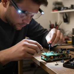 Lunettes loupe lumineuses
