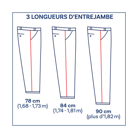 Pantalon chino «sur mesure» - Entrejambe 78 cm