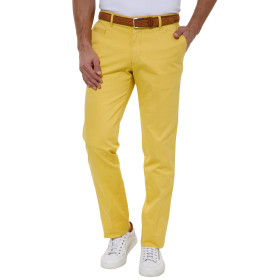 Pantalon toile Estivale, Taille : 40, Couleur : Jaune, par l’Homme Moderne.