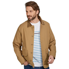 Veste toile déperlante, Tour de poitrine : M (96/100), Couleur : Camel, par l’Homme Moderne.