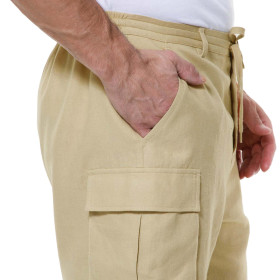 Short cargo en lin