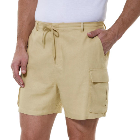 Short cargo en lin