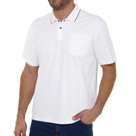 Polo Davis, Tour de poitrine : M (96/100), Couleur : Blanc, par l’Homme Moderne.