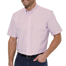 Chemisette rayée élégance, Encolure : 39/40, Couleur : Rose, par l’Homme Moderne.