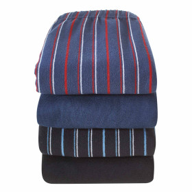 Boxers rayés et unis - les 4, Taille : M (42/44), Couleur : Bleu/Marine, par l’Homme Moderne.