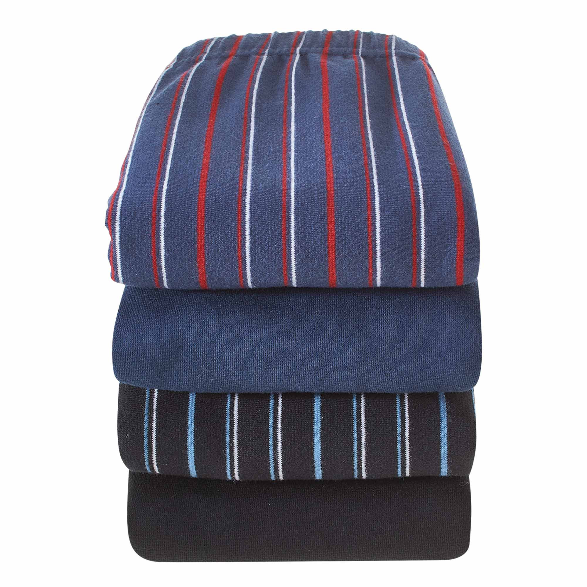 Boxers rayés et unis - les 4