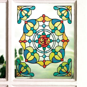 Vitraux adhésifs repositionnables, votre lot : Les 4, par l’Homme Moderne.