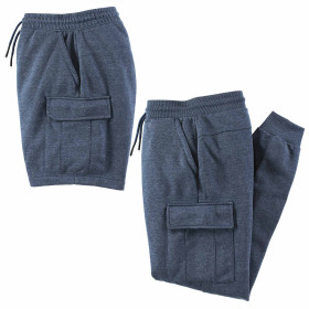 Short & Jogging détente, Taille : M (42/44), Couleur : Bleu denim, par l’Homme Moderne.