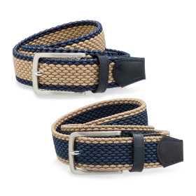 Ceintures Stretch - les 2, Couleur : Beige/Marine, par l’Homme Moderne.