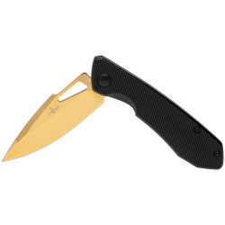 Le couteau lame dorée