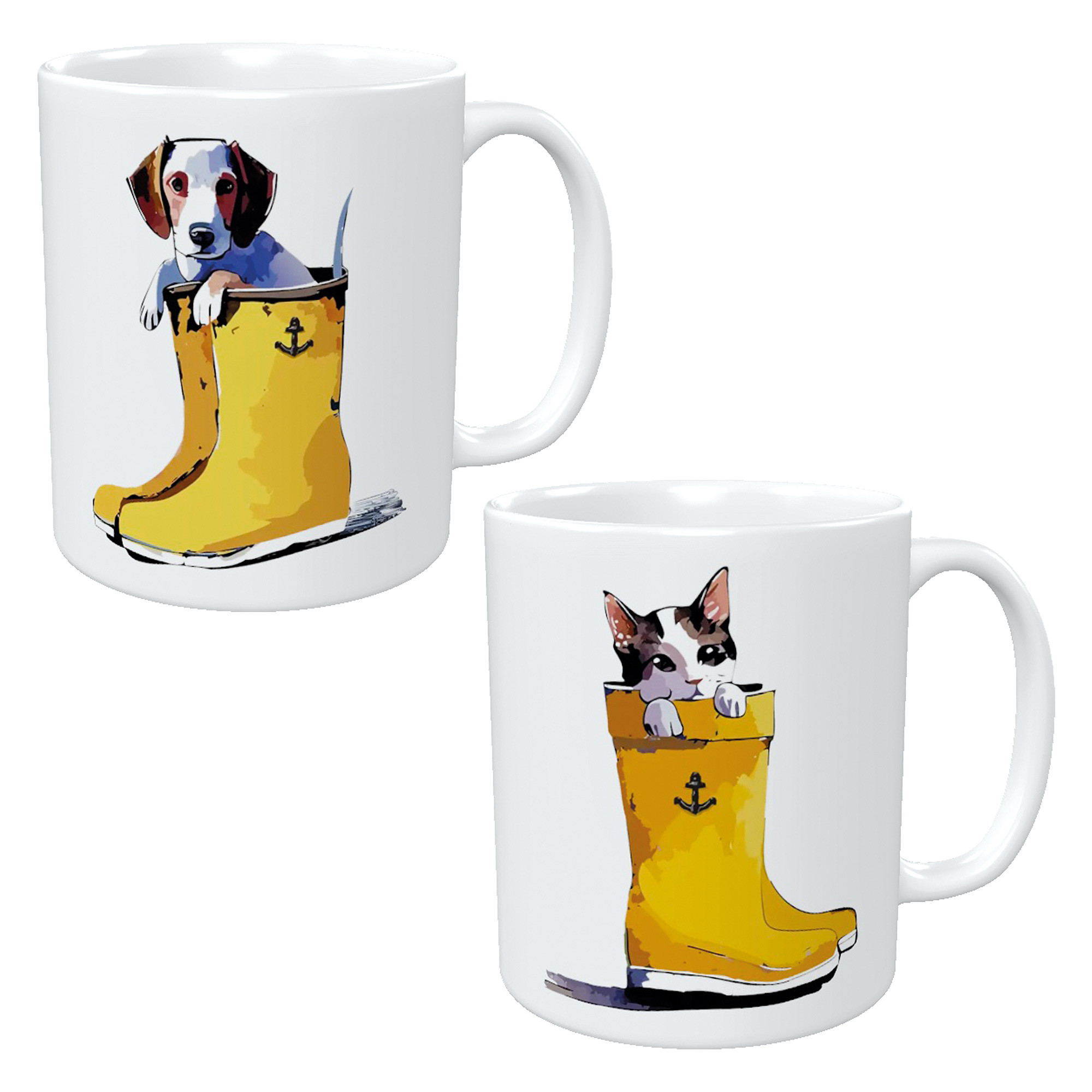 Les deux mugs chien et chat