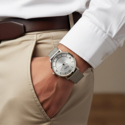 Montre solaire acier