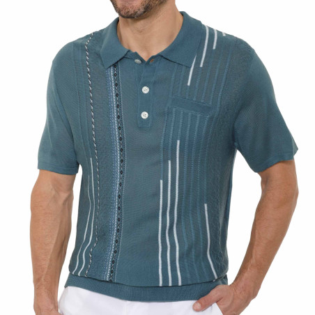 Polo tricot jacquard