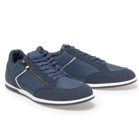 Baskets zip confort, Pointure : 40, Couleur : Navy, par l’Homme Moderne.