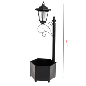 Réverbère-jardinière solaire