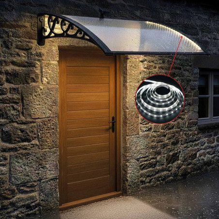 Marquise lumineuse solaire