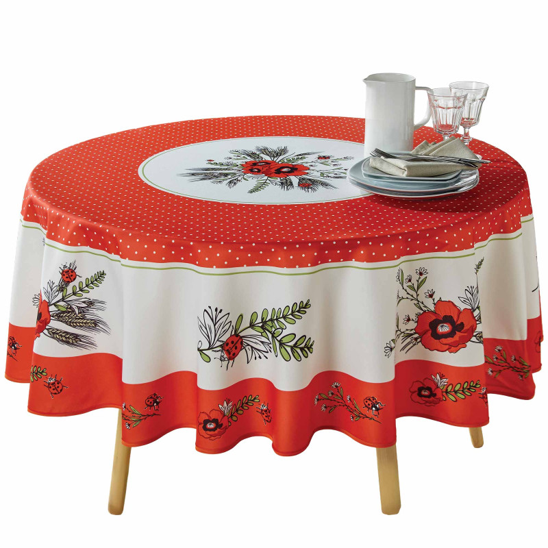 Nappe Coquelicots Ronde