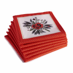 Serviettes Coquelicots - les 6