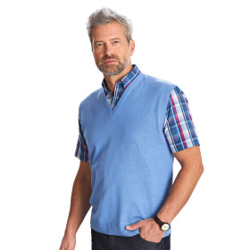 Pull sans manches, Tour de poitrine : M (96/100), Couleur : Bleu, par l’Homme Moderne.