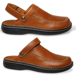 Sabots-sandales cuir