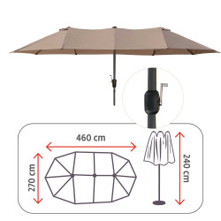 Parasol ovale XXL
