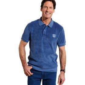 Polo «teddy» éponge Bleu