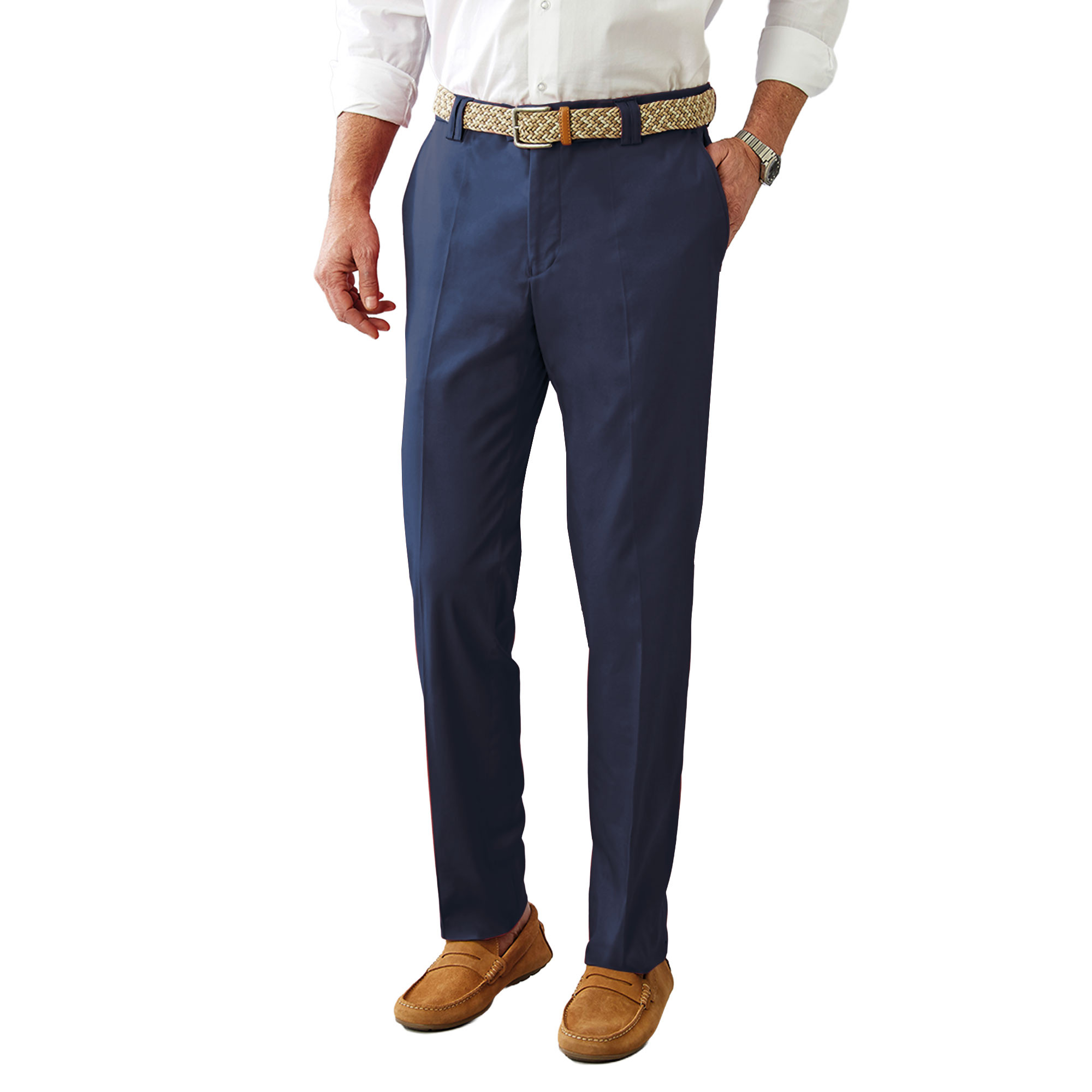 Pantalon coton ceinture réglable